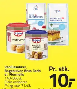 Fleggaard Bagning - vaniljesukker, bagepulver, brun farin, flormelis tilbud