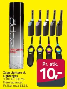 Fleggaard Zapp Lighter / Lightergas tilbud