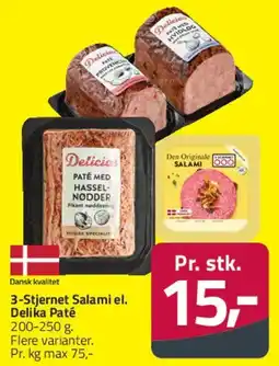 Fleggaard 3-Stjernet Salami el. Delika Paté tilbud