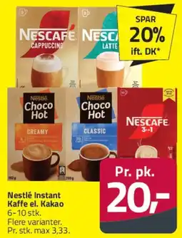 Fleggaard Nescafé Instant kaffe & kakao tilbud