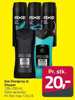 Fleggaard Axe Deospray / Shower tilbud