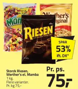 Fleggaard Storck Riesen / Werther's / Mamba tilbud