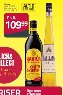 Fleggaard Kahlúa (og Galliano i samme område) tilbud