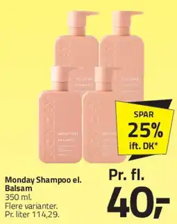 Fleggaard Monday Shampoo / Balsam tilbud