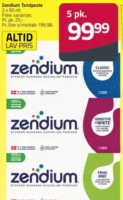 Fleggaard Zendium Tandpasta 5 pk. tilbud