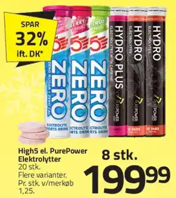 Fleggaard High5 / PurePower elektrolytter / energigels tilbud