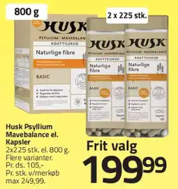 Fleggaard HUSK Psyllium (Mavebalance / kapsler) tilbud