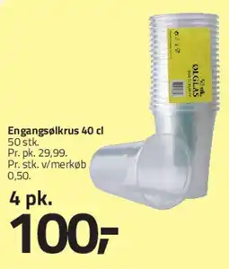 Fleggaard Engangskrus 40 cl tilbud