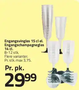 Fleggaard Engangsvinglas / Engangschampagneglas tilbud