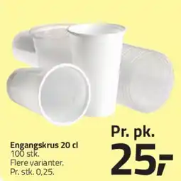 Fleggaard Engangskrus 20 cl tilbud