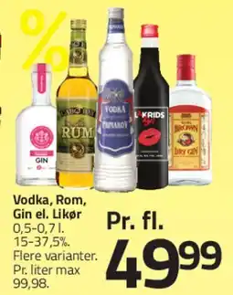 Fleggaard Vodka / Rom / Gin / Likør tilbud