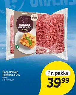 Fakta Tyskland Coop Hakket Oksekød 4-7% tilbud