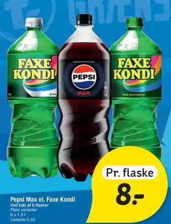 Fakta Tyskland Pepsi Max el. Faxe Kondi tilbud