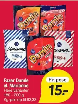 Fakta Tyskland Fazer Dumle el. Marianne tilbud