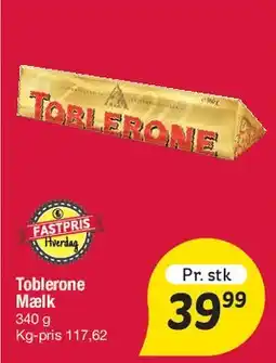 Fakta Tyskland Toblerone Mælk tilbud