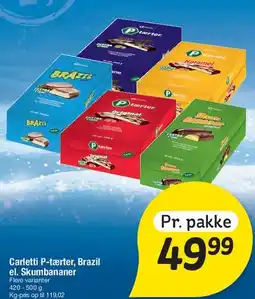 Fakta Tyskland Carletti P-tærter / Brazil / Skumbananer tilbud