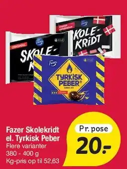 Fakta Tyskland Fazer Skolekridt el. Tyrkisk Peber tilbud