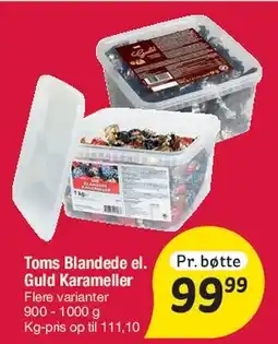 Fakta Tyskland Toms Blandede / Guld Karameller (bøtte) tilbud