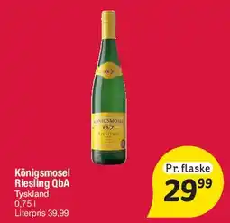 Fakta Tyskland Königsmosel Riesling QbA tilbud