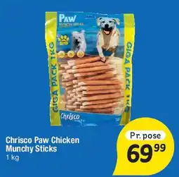 Fakta Tyskland Chrisco Paw Chicken Munchy Sticks tilbud