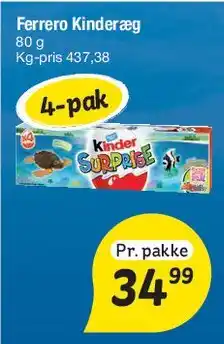 Fakta Tyskland Ferrero Kinderæg (4-pak) tilbud