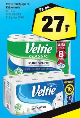 Calle Veltie toiletpapir / køkkenrulle tilbud