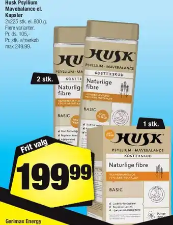 Calle HUSK Psyllium / Mavebalance tilbud