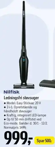 Føtex Nilfisk Ledningsfri støvsuger tilbud