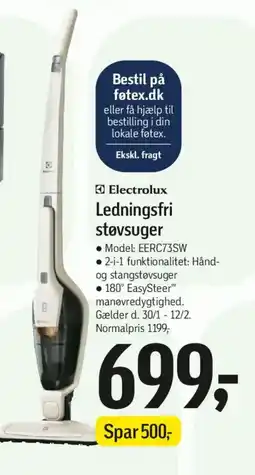 Føtex Electrolux Ledningsfri støvsuger tilbud