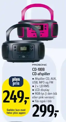 Føtex PROSONIC CD-100B CD-afspiller tilbud