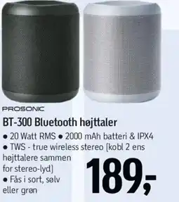 Føtex PROSONIC BT-300 Bluetooth højttaler tilbud