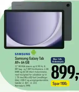 Føtex SAMSUNG Galaxy Tab A9+ 64 GB tilbud