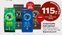 Kvickly Cirkel Kaffe hele bønner tilbud