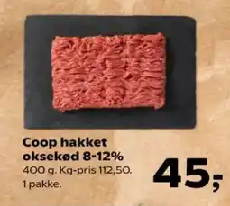 Kvickly Coop hakket oksekød 8-12% tilbud