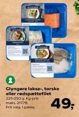 Kvickly Glyngøre lakse-, torske eller rødspættefilet tilbud