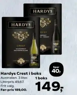Kvickly Hardys Crest i boks tilbud