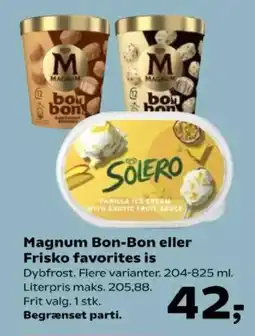 Kvickly Magnum Bon-Bon eller Frisko favorites is tilbud