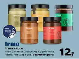 Kvickly Irma sauce tilbud
