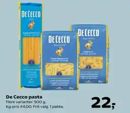 Kvickly De Cecco pasta tilbud