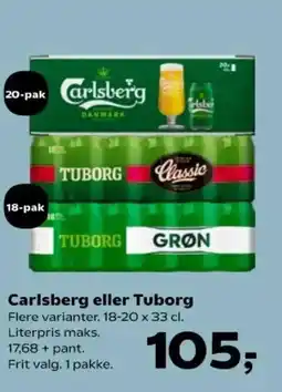 Kvickly Carlsberg eller Tuborg tilbud