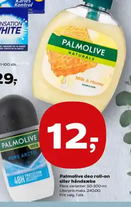 Kvickly Palmolive deo roll-on eller håndsæbe tilbud