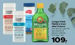 Kvickly Longo Vital, Møllers tran eller Futura tilbud