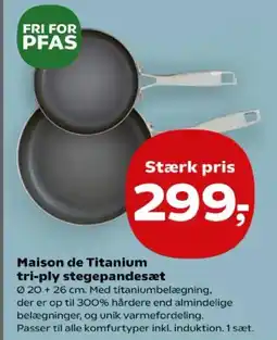 Kvickly Maison de Titanium tri-ply stegepandesæt tilbud
