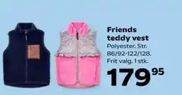 Kvickly Friends teddy vest tilbud