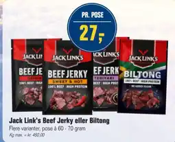 Otto Duborg Jack Link's Beef Jerky eller Biltong tilbud