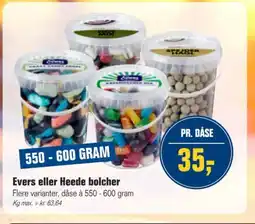 Otto Duborg Evers eller Heede bolcher tilbud