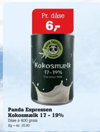 Poetzsch Padborg Panda Expressen Kokosmælk 17 - 19% tilbud