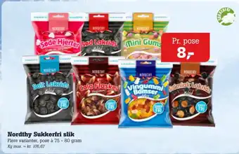 Poetzsch Padborg Nordthy Sukkerfri slik tilbud