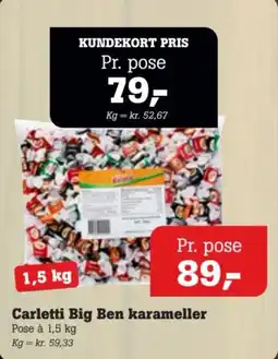 Poetzsch Padborg Carletti Big Ben karameller tilbud