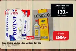 Poetzsch Padborg Pure Divine Vodka eller Lordson Dry Gin tilbud